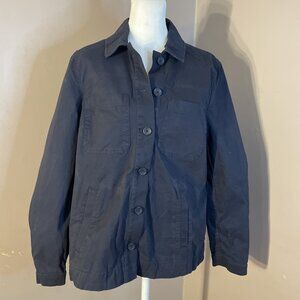 NWT Banana Republic Cottagecore Nautical Shacket Navy Blue Button Up Wms Sz S